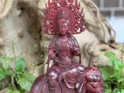 Tượng Phổ Hiền Bồ Tát Gỗ Tử Đàn Ấn Độ