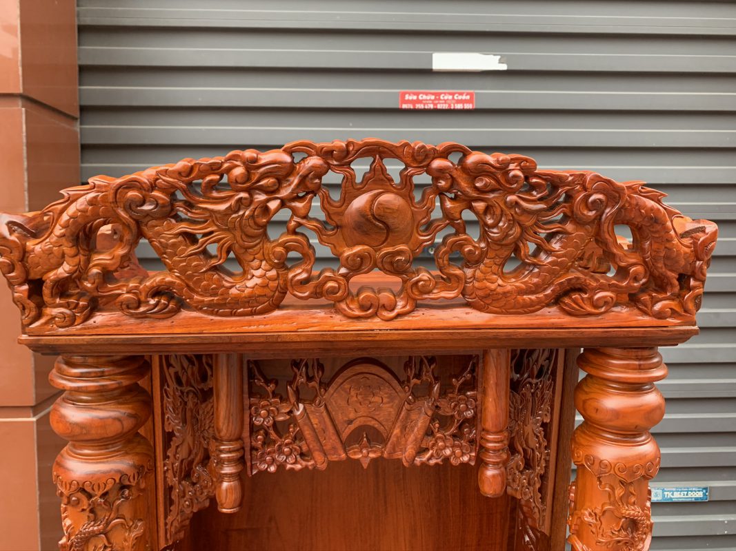 Bàn Thờ Ông Địa Gỗ Hương Ta 1m07x69x61 cm - Ảnh 2