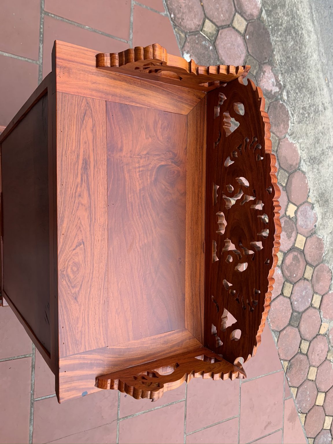 Bàn Thờ Ông Địa Gỗ Hương Ta 1m07x69x61 cm - Ảnh 7