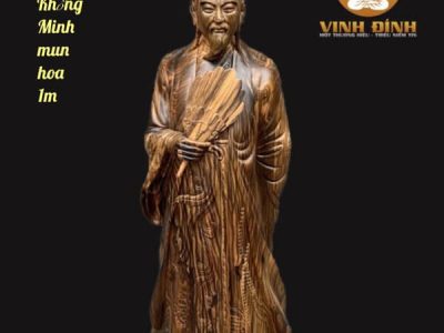 Khổng Minh Gỗ Mun Hoa