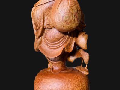 Di Lặc Hạc Gỗ Hương Đá