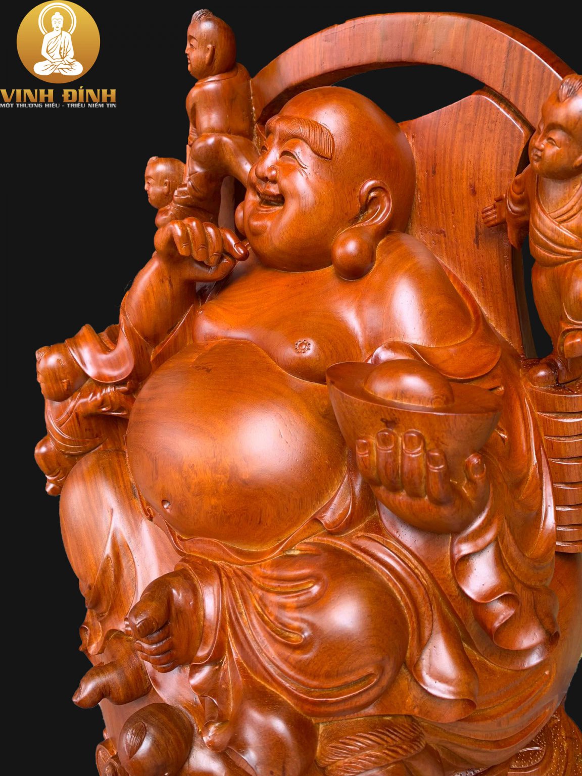 Đôn đèn gỗ gõ cao 60x80x40cm