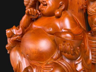 Đôn đèn gỗ gõ cao 60x80x40cm