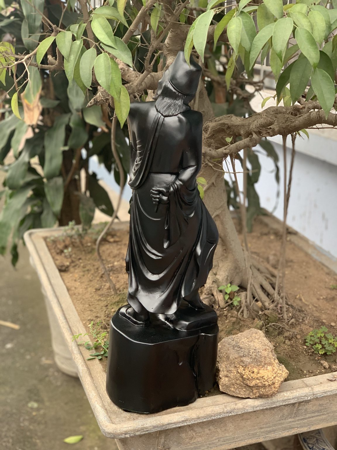 Tượng Tế Công Gỗ Mun Sừng Khánh Hòa Quý hiếm 60x17x18 cm - Ảnh 2