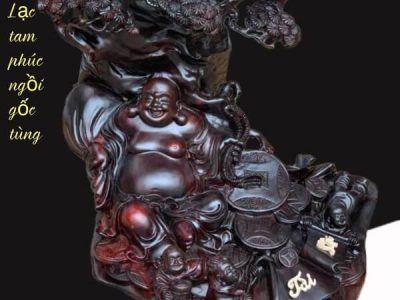 Di Lặc Tam Phúc Gỗ Trắc