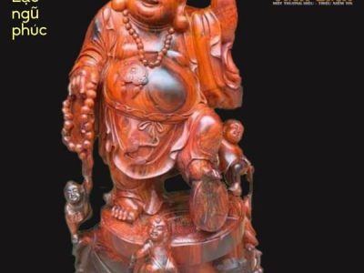 Di Lặc Ngũ Phúc Gỗ Trắc
