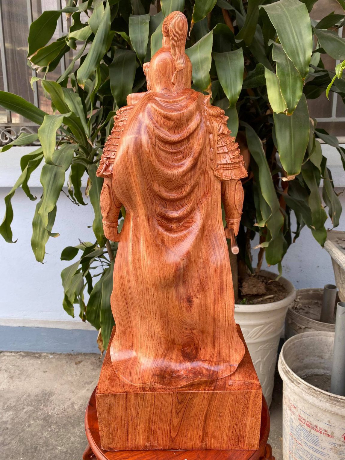 Thường Sơn Triệu Tử Long Gỗ Hương Đá 60x21x17 cm - Ảnh 2