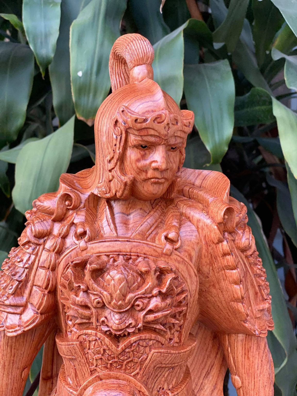 Thường Sơn Triệu Tử Long Gỗ Hương Đá 60x21x17 cm - Ảnh 5