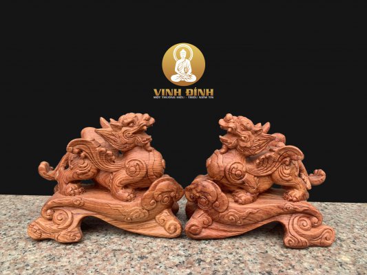 Tượng Tỳ Hưu - Thần Giữ Của Hương Đá 17x20x9 cm