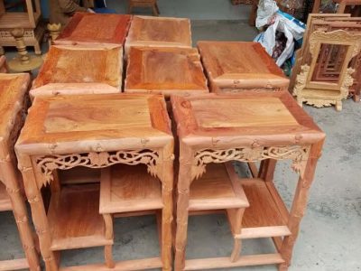 Đôn đèn gỗ gõ cao