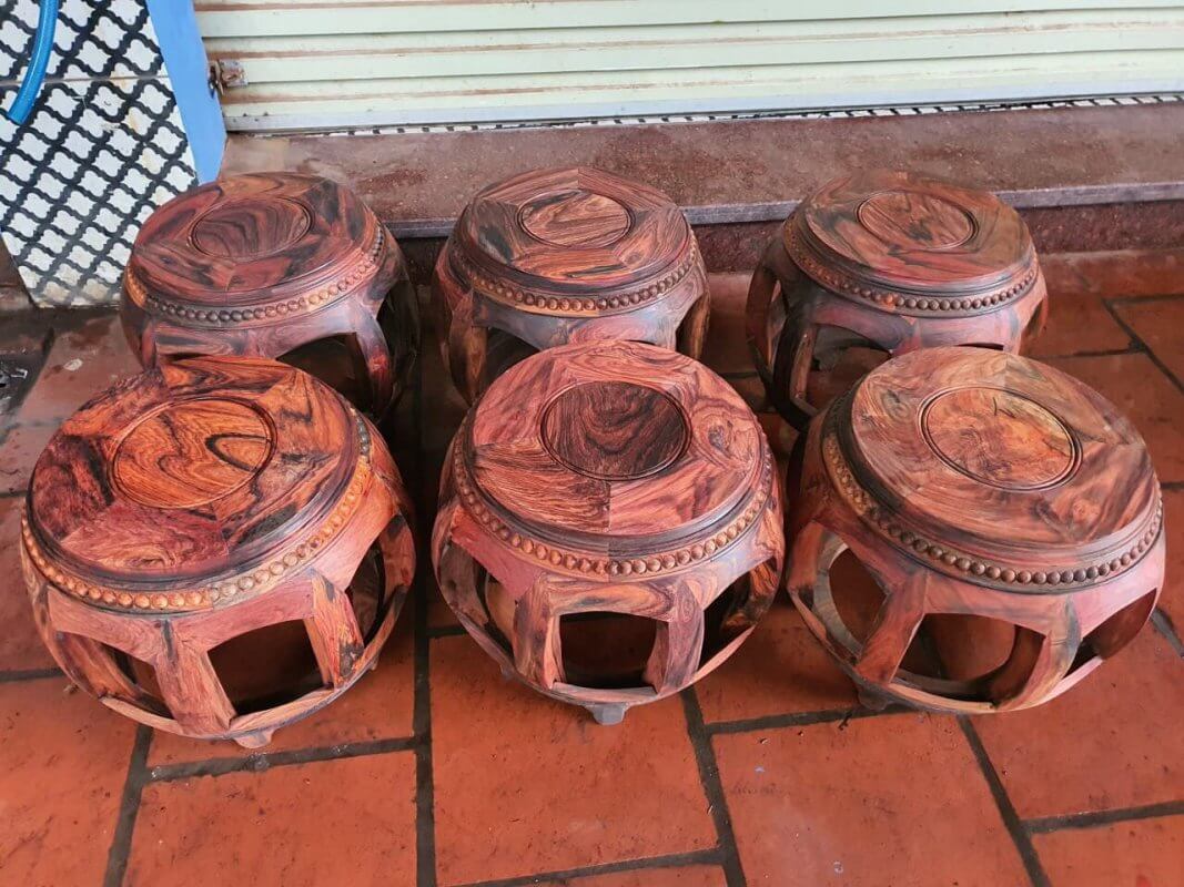 Đôn đèn gỗ gõ cao 60x80x40cm