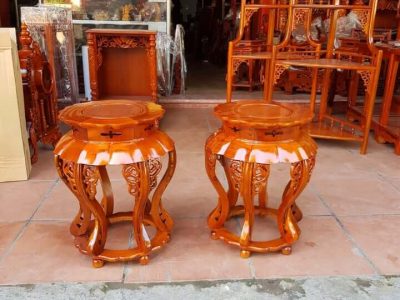 Đôn đèn gỗ gõ cao