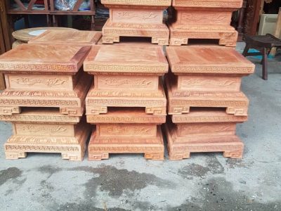 Đôn đèn gỗ gõ cao