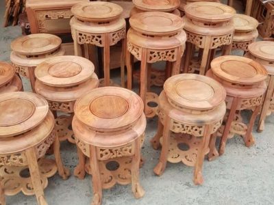 Đôn đèn gỗ gõ cao
