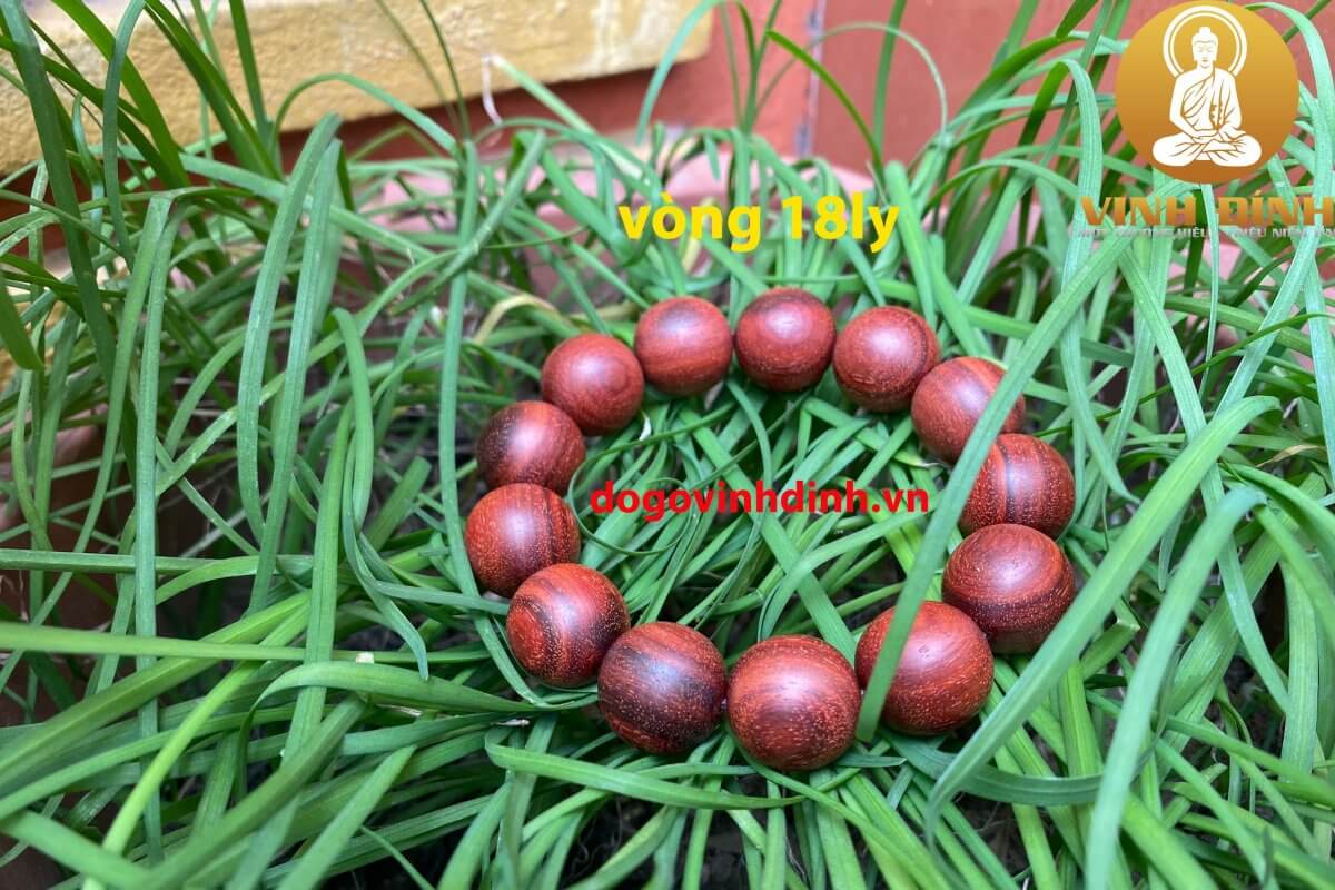 Vòng Gỗ Tử Đàn Lông Bò Dáng Tròn - Ảnh 3