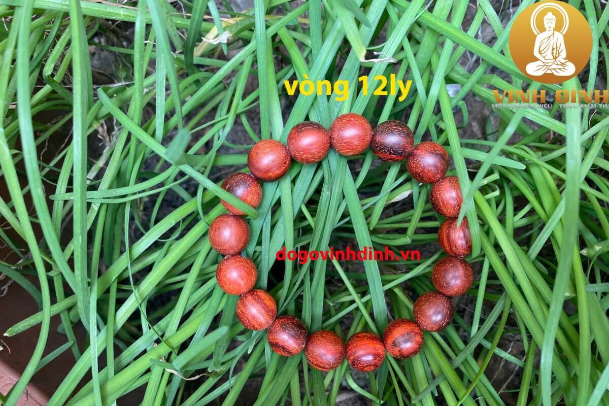 Vòng Gỗ Tử Đàn Lông Bò Dáng Tròn - Ảnh 6