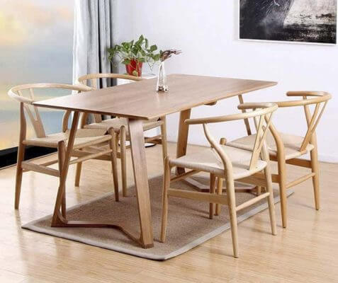 Bộ bàn ghế làm từ gỗ Poplar