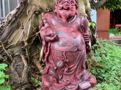 Tượng Thương Gia gỗ Tử Đàn đỏ tím